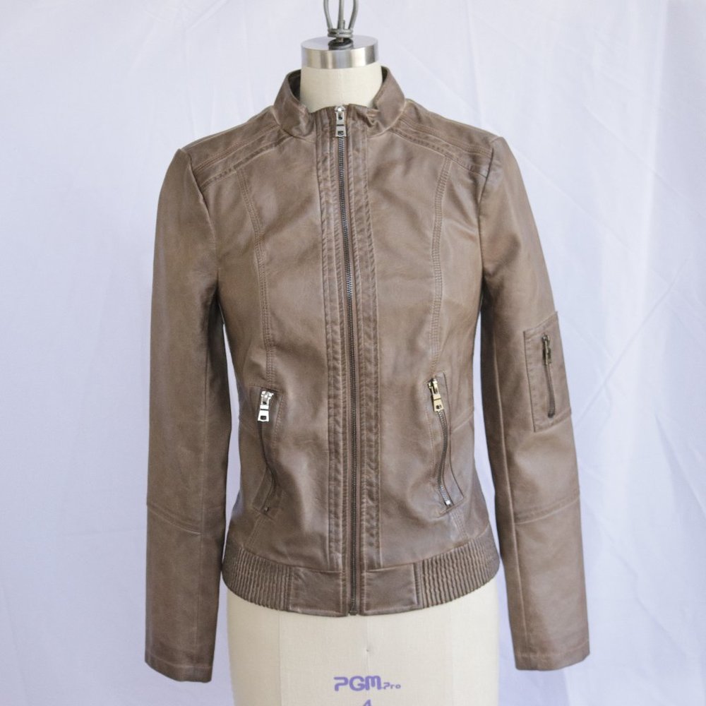 Le Chateau Faux Leather Motorcycle Jacket